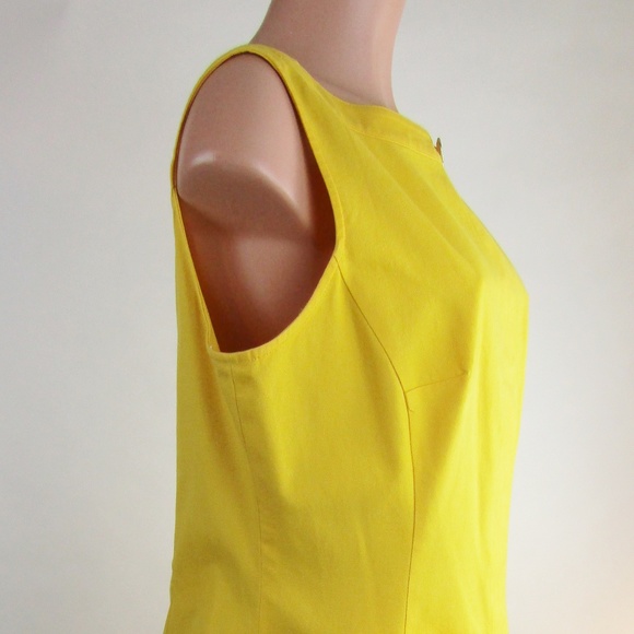 Suze Chin Yellow Sleeveless Dress w/ Pockets - Picture 3 of 8